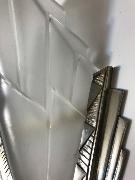 Pair of French Art Deco Wall Sconces Signed by Degue