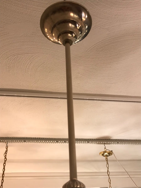 Pair of French Art Deco Waterfall Chandeliers Signed by Sabino