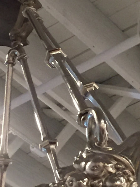 French Art Deco Bronze Chandelier