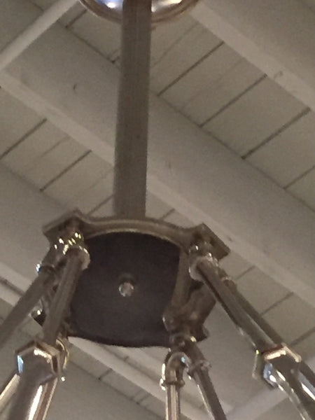 French Art Deco Bronze Chandelier