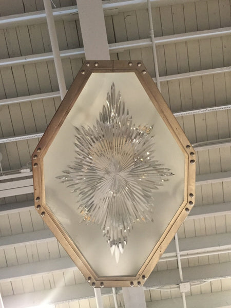 French Art Deco Bronze Chandelier