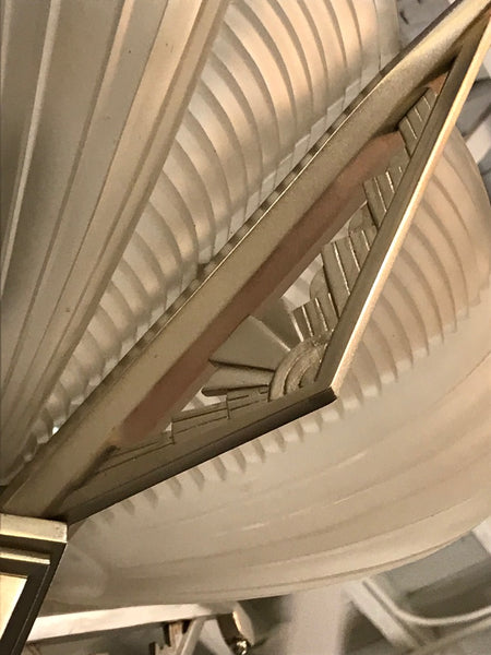 French Art Deco Skyscraper Chandelier Signed by Atelier Petitot