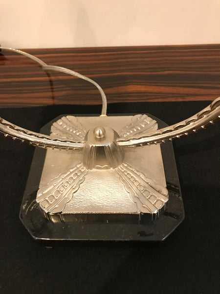 Pair of French Art Deco "Waterfall" Table Lamps Signed by Sabino