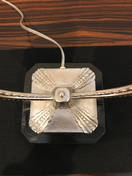 Pair of French Art Deco "Waterfall" Table Lamps Signed by Sabino