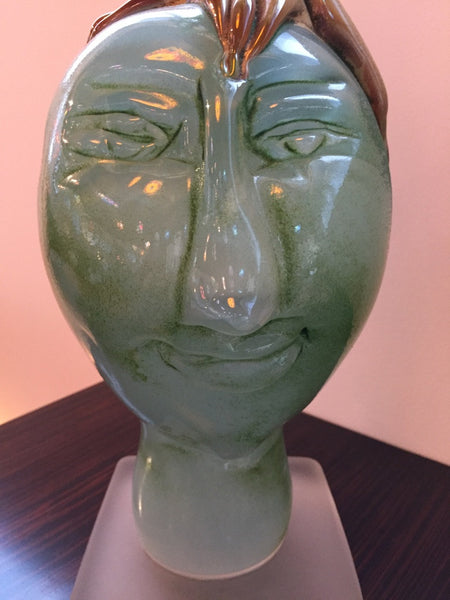 Handblown Glass Tree Head "Summer" Sculpture