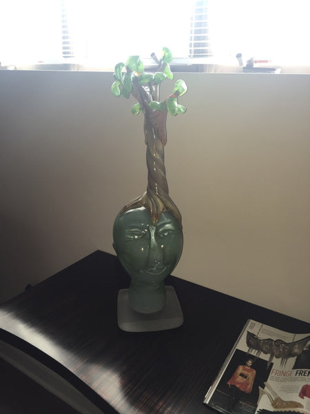 Handblown Glass Tree Head "Summer" Sculpture