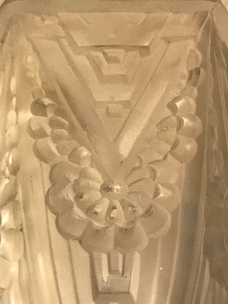 French Art Deco Geometric Chandelier Pendant by Schneider