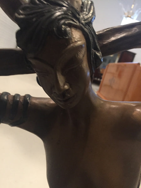 Erte Romain De Tirtoff "The Hunting" Bronze Sculpture