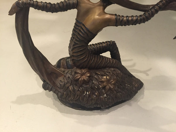 Erte Romain De Tirtoff "The Hunting" Bronze Sculpture