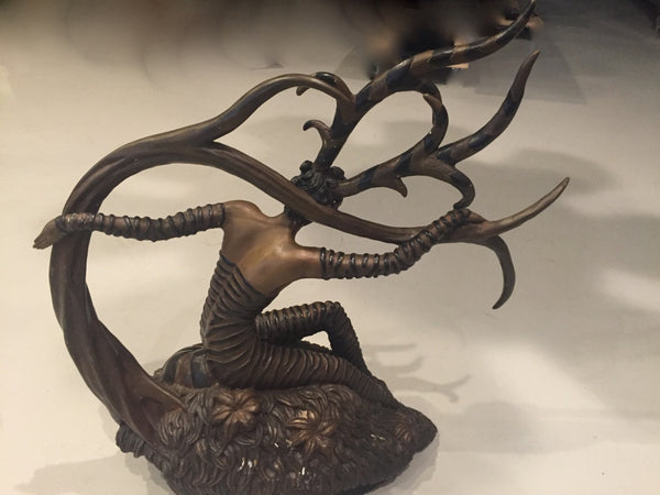 Erte Romain De Tirtoff "The Hunting" Bronze Sculpture