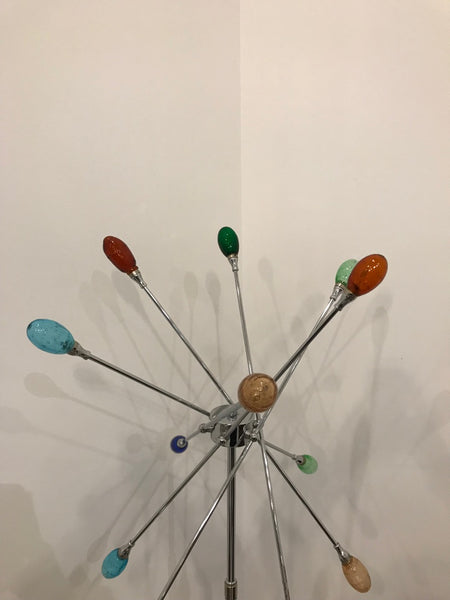 Pair of Mid-Century Modern Chrome Sputnik Floor Lamps