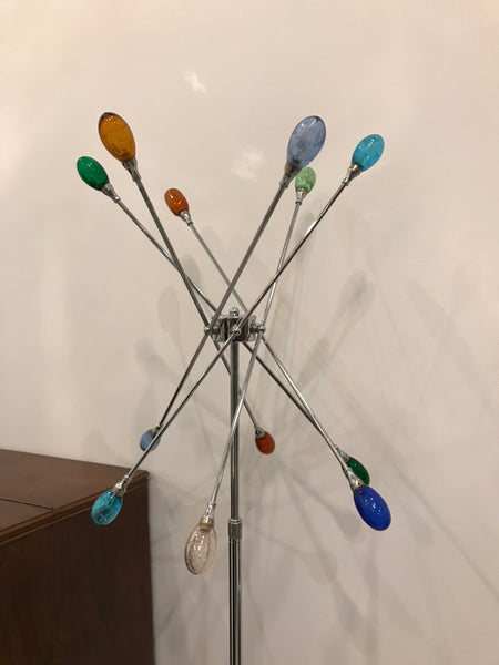 Pair of Mid-Century Modern Chrome Sputnik Floor Lamps