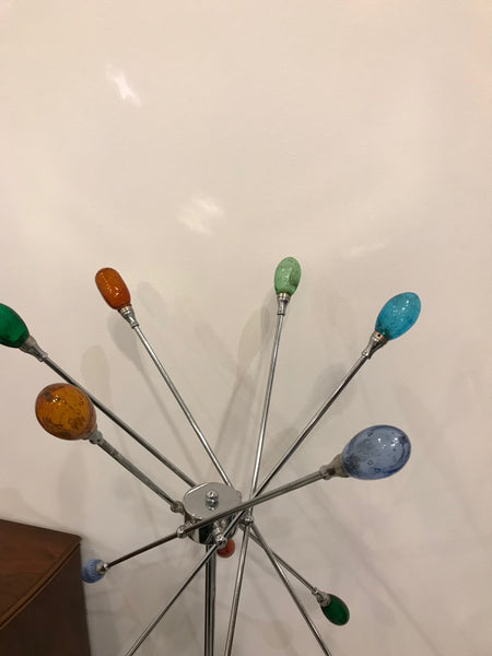 Pair of Mid-Century Modern Chrome Sputnik Floor Lamps