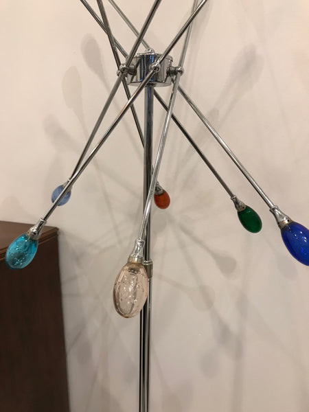 Pair of Mid-Century Modern Chrome Sputnik Floor Lamps