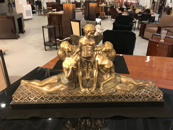 French Art Deco Bronze Sculpture Signed by Jules Delabasse