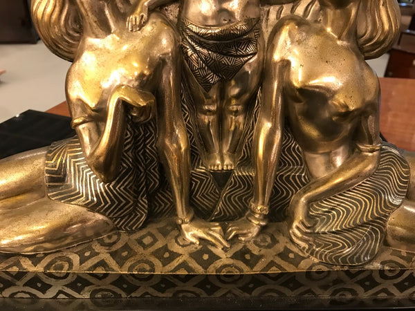 French Art Deco Bronze Sculpture Signed by Jules Delabasse