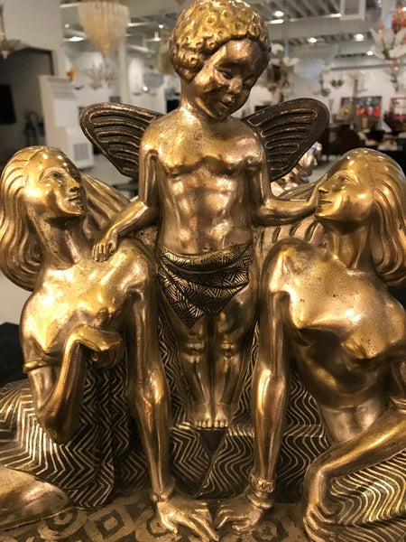 French Art Deco Bronze Sculpture Signed by Jules Delabasse