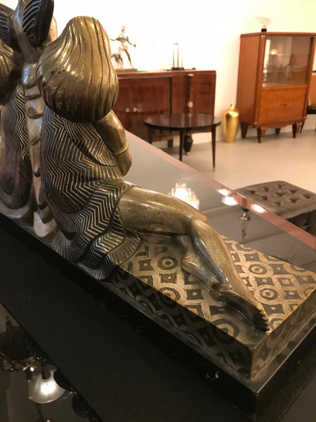 French Art Deco Bronze Sculpture Signed by Jules Delabasse