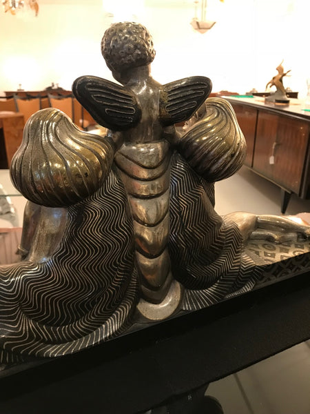 French Art Deco Bronze Sculpture Signed by Jules Delabasse