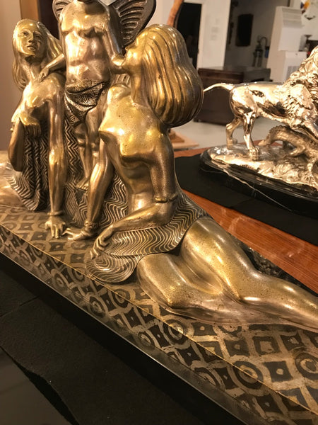 French Art Deco Bronze Sculpture Signed by Jules Delabasse