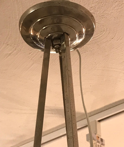 French Art Deco Geometric Chandelier by E.J.G