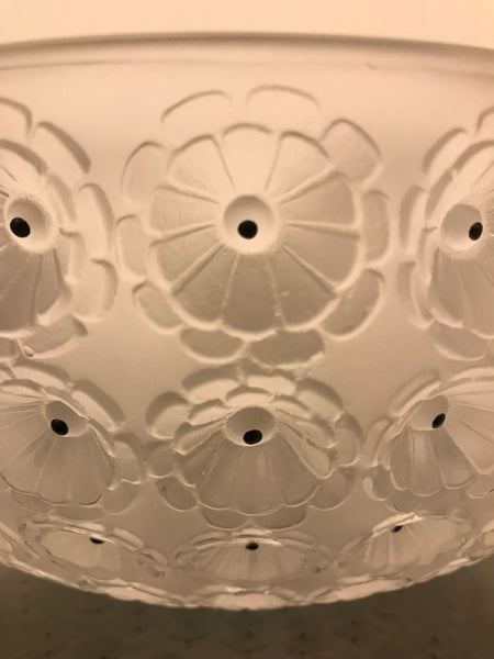 Signed Lalique "Nemours" Crystal Glass Bowl