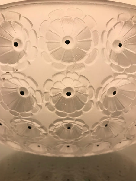 Signed Lalique "Nemours" Crystal Glass Bowl