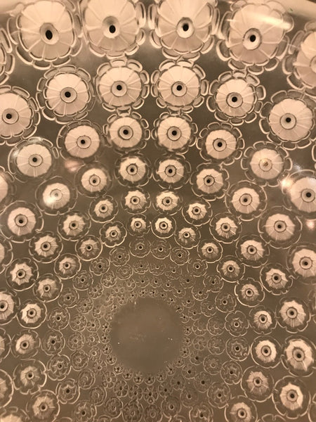 Signed Lalique "Nemours" Crystal Glass Bowl