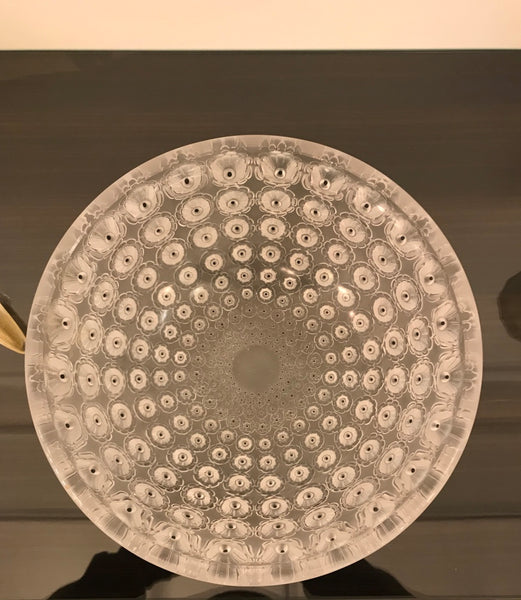 Signed Lalique "Nemours" Crystal Glass Bowl