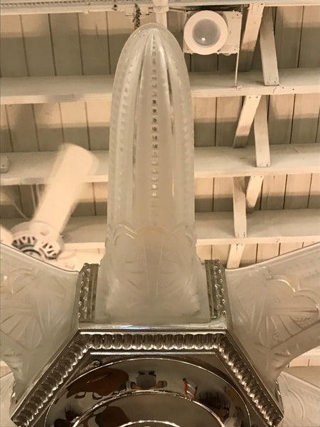 French Art Deco Starburst Chandelier