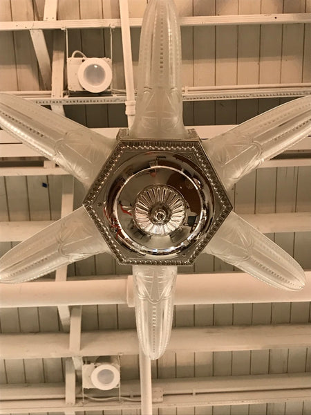 French Art Deco Starburst Chandelier