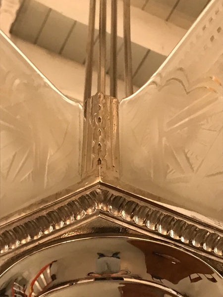 French Art Deco Starburst Chandelier