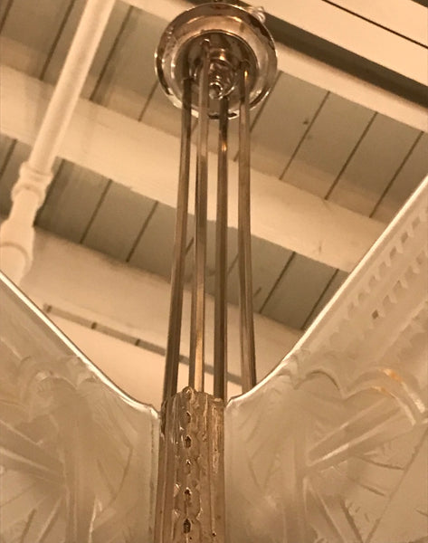 French Art Deco Starburst Chandelier