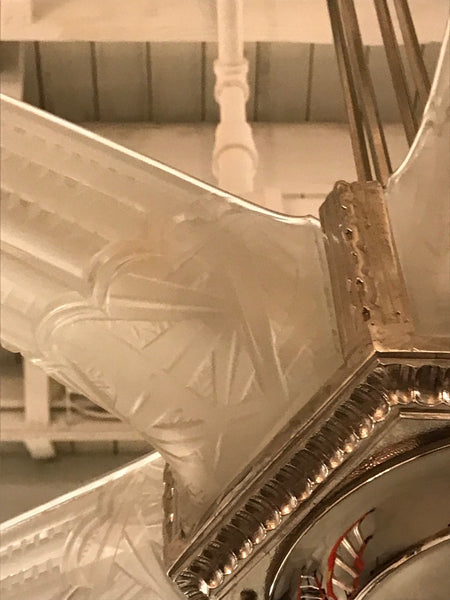 French Art Deco Starburst Chandelier