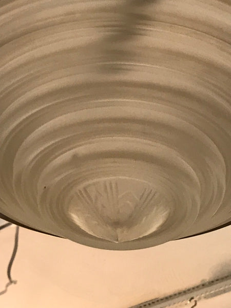 G. Leleu Signed French Art Deco Chandelier