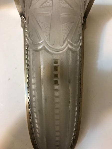 Pair of Geometric French Art Deco Wall Sconces