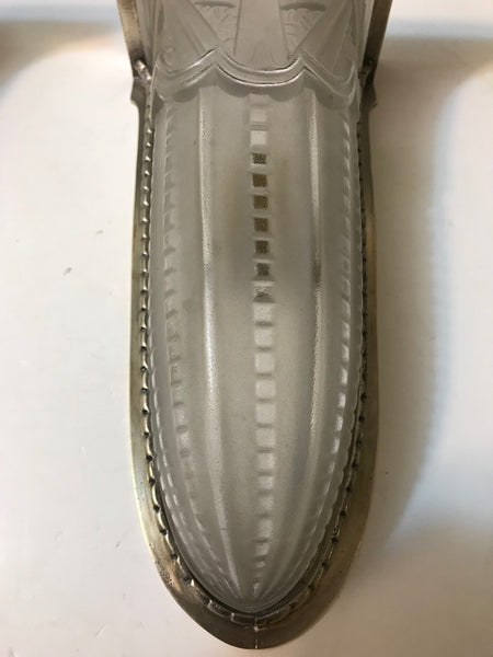 Pair of Geometric French Art Deco Wall Sconces