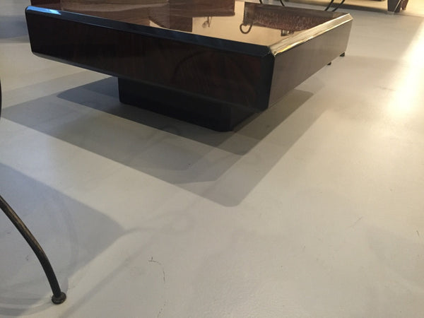 French Art Deco Macassar Sunburst Coffee Table