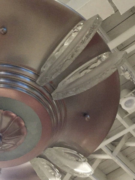 French Art Deco Modernist Ceiling Light or Chandelier