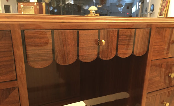 Impressive French Art Deco Desk with Secretary Table