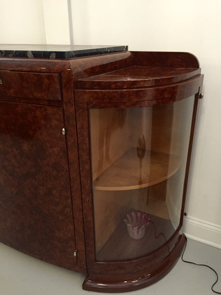 French Art Deco Buffet with Portoro Marble Top