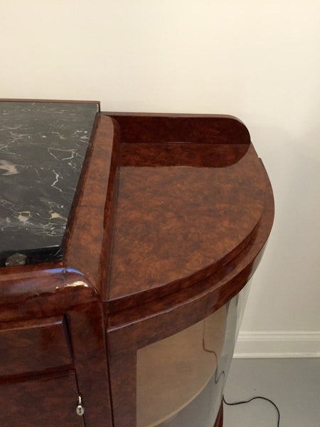 French Art Deco Buffet with Portoro Marble Top