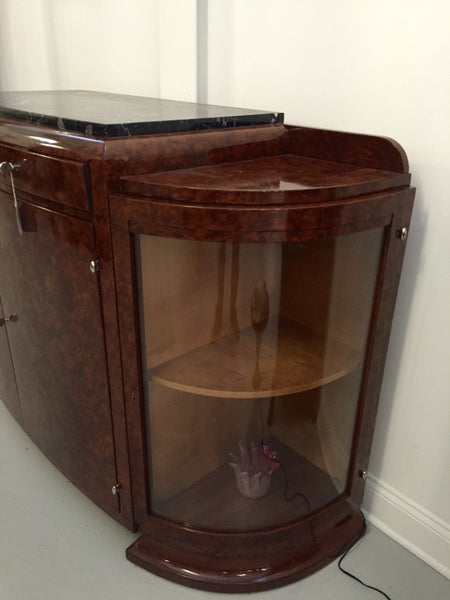 French Art Deco Buffet with Portoro Marble Top