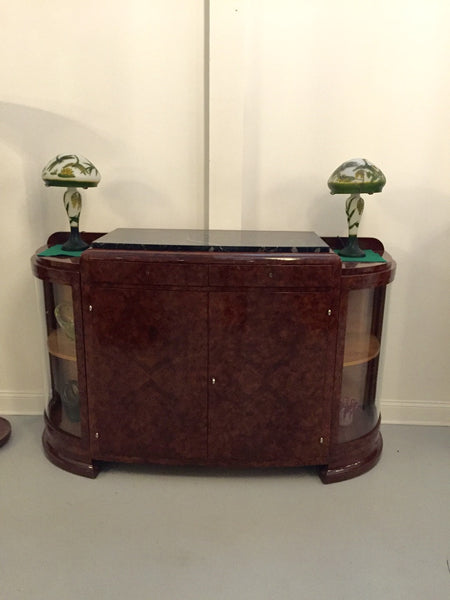 French Art Deco Buffet with Portoro Marble Top