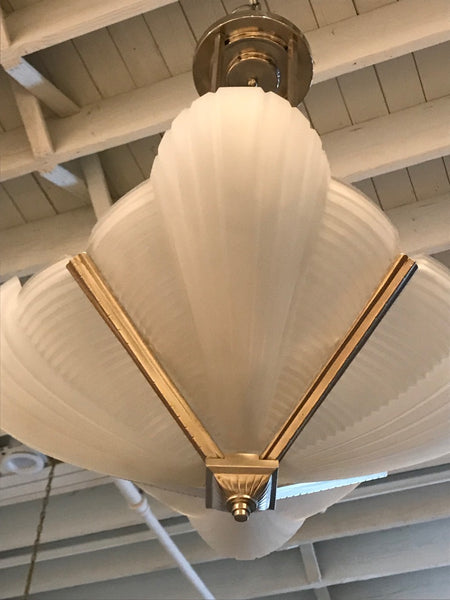 French Art Deco Chandelier Signed by Atelier Petitot