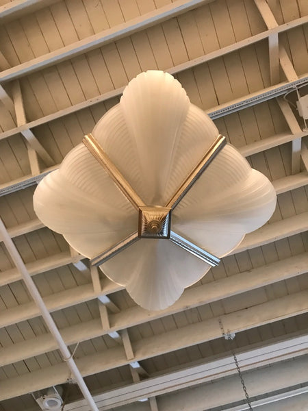 French Art Deco Chandelier Signed by Atelier Petitot