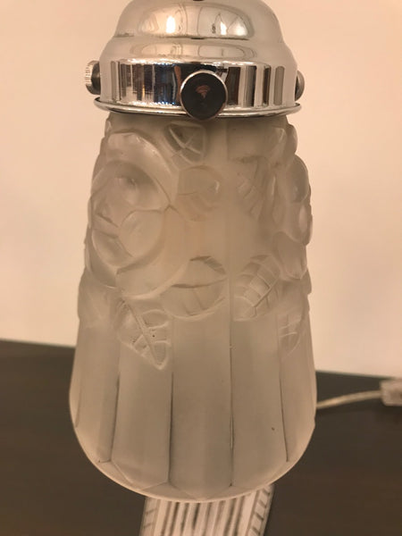 French Art Deco Table Lamp by Degue