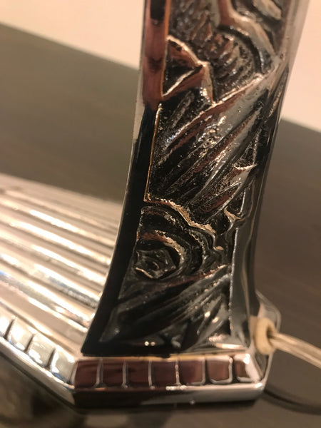 French Art Deco Table Lamp by Degue