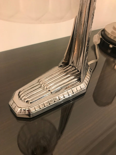 French Art Deco Table Lamp by Degue
