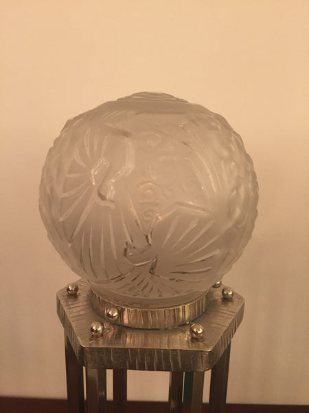 French Art Deco Pair of Table Lamps by Muller Frères